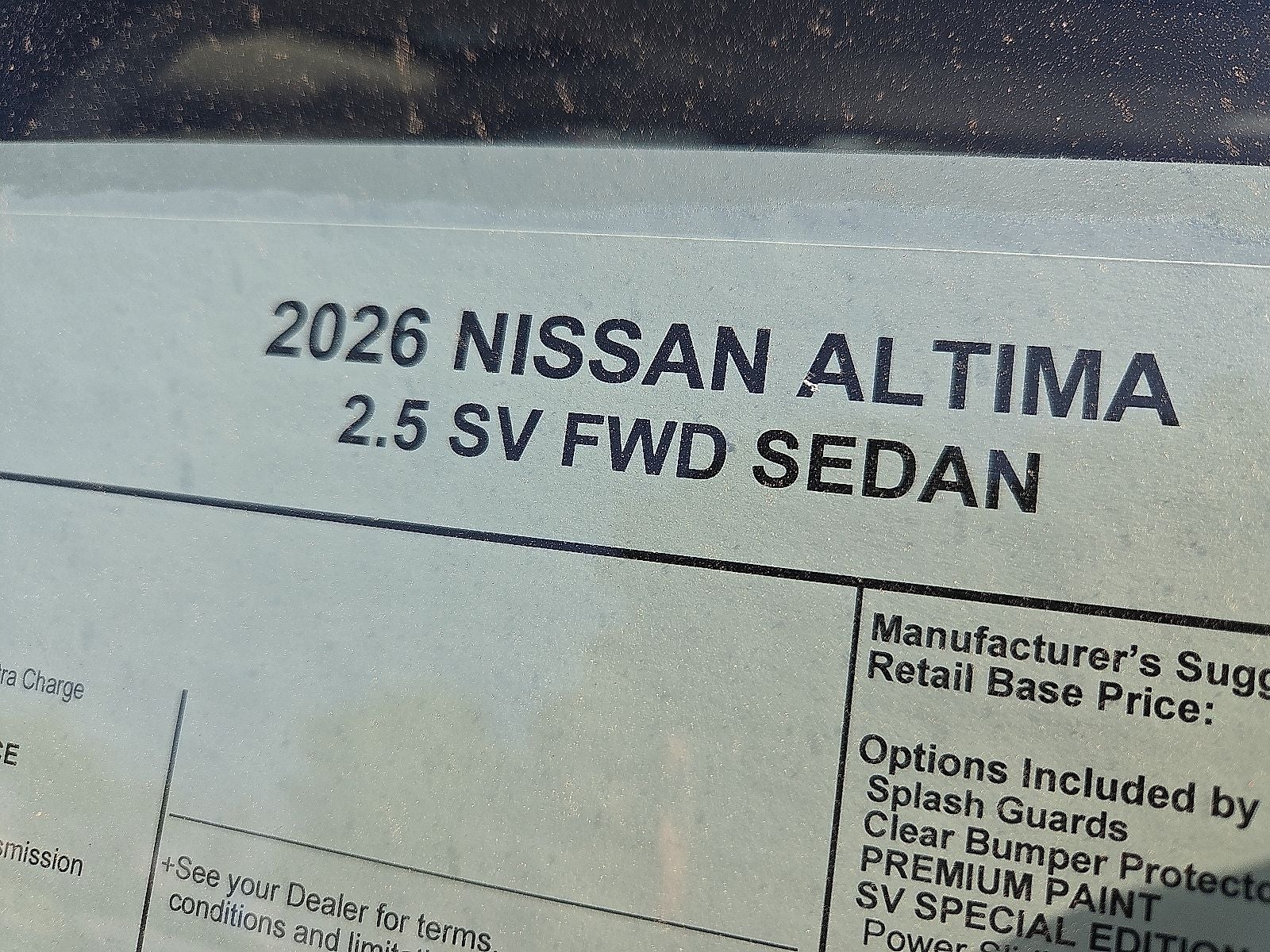 2026 Nissan Altima SV Special Edition
