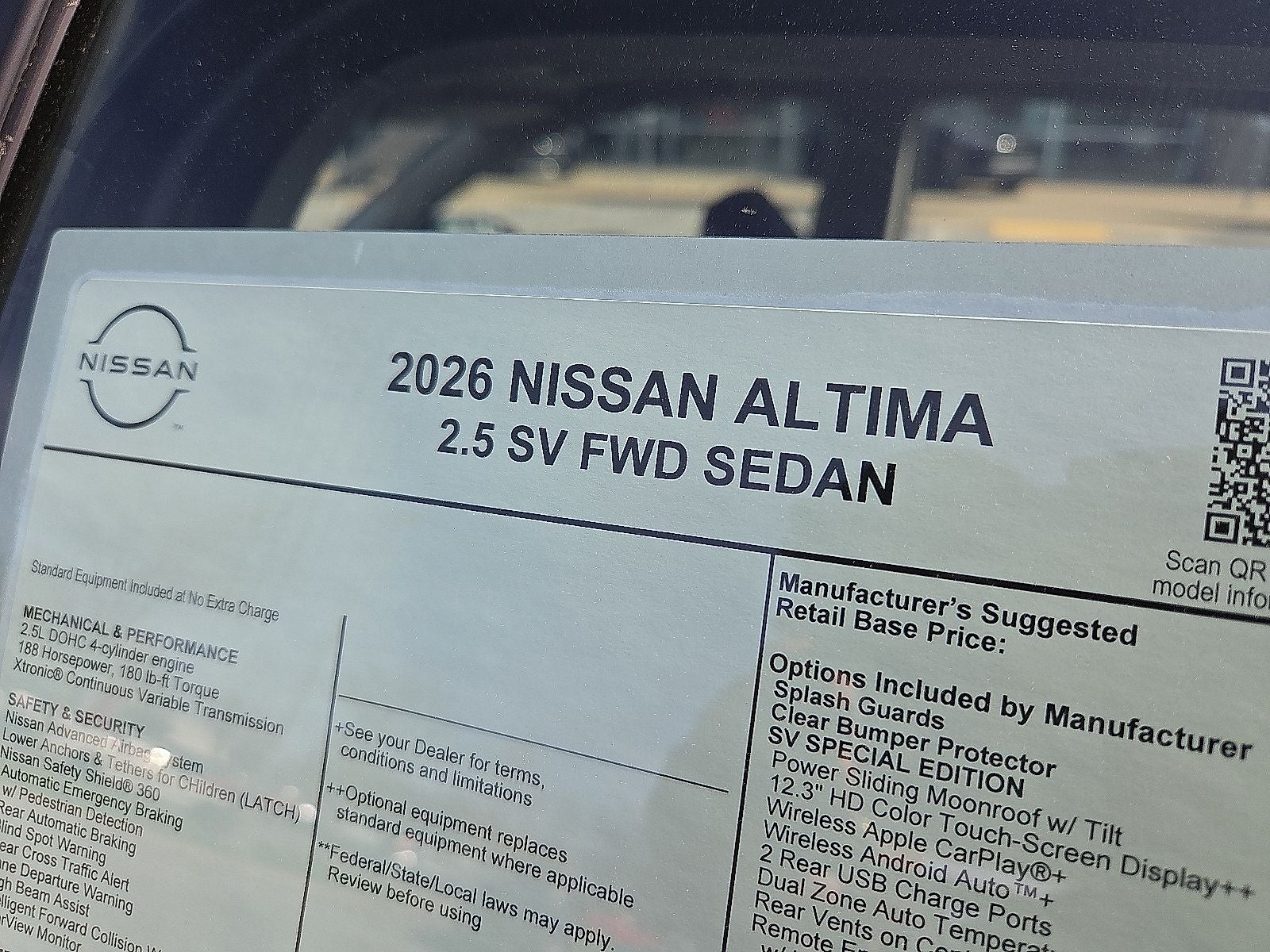 2026 Nissan Altima SV Special Edition