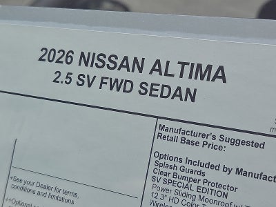 2026 Nissan Altima SV Special Edition