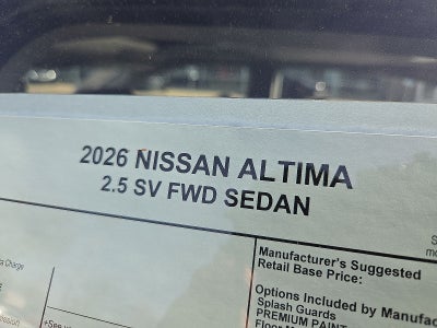 2026 Nissan Altima SV