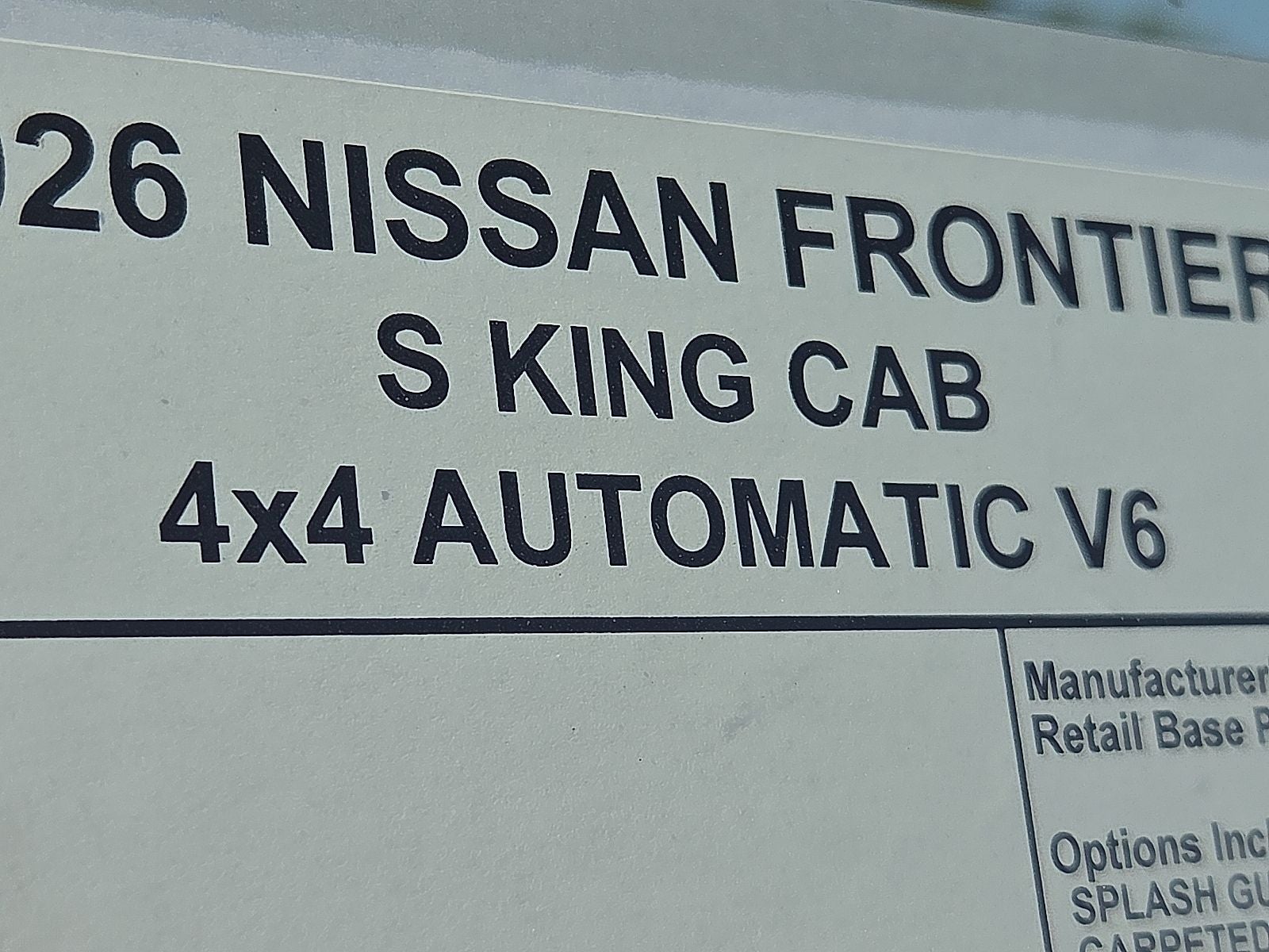 2026 Nissan Frontier King Cab® S