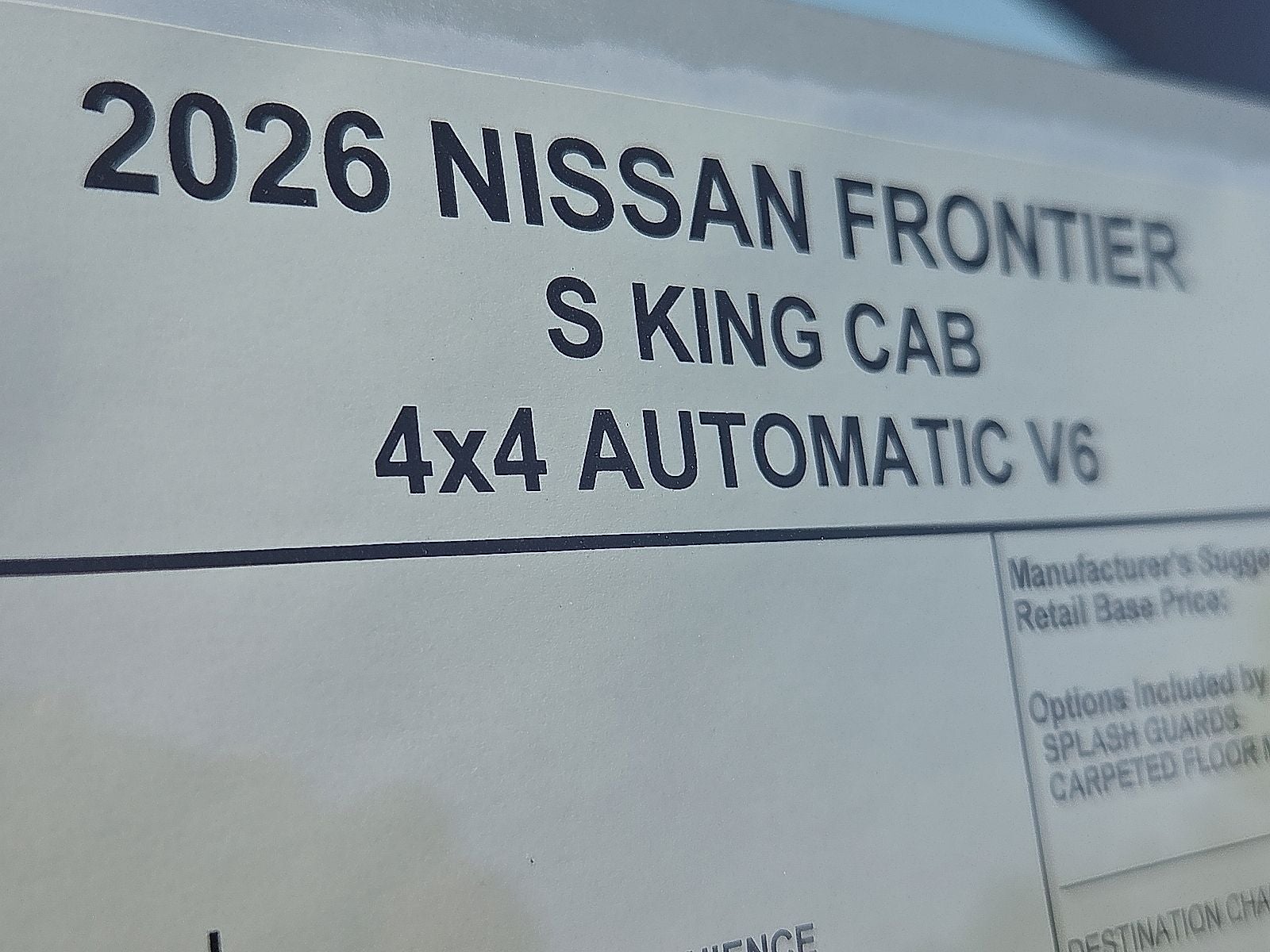 2026 Nissan Frontier King Cab® S