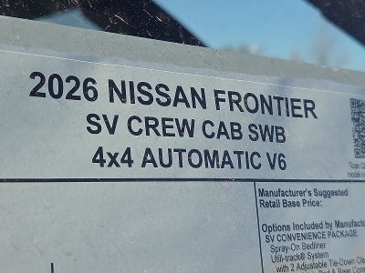 2026 Nissan Frontier Crew Cab SV
