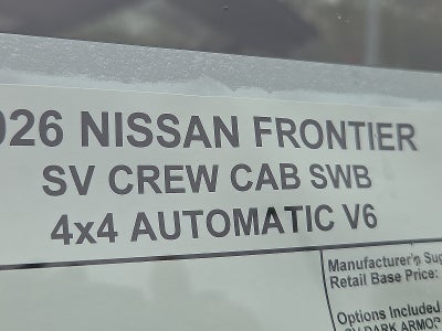 2026 Nissan Frontier Crew Cab SV