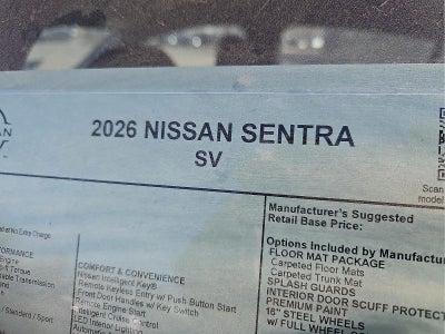 2026 Nissan Sentra SV