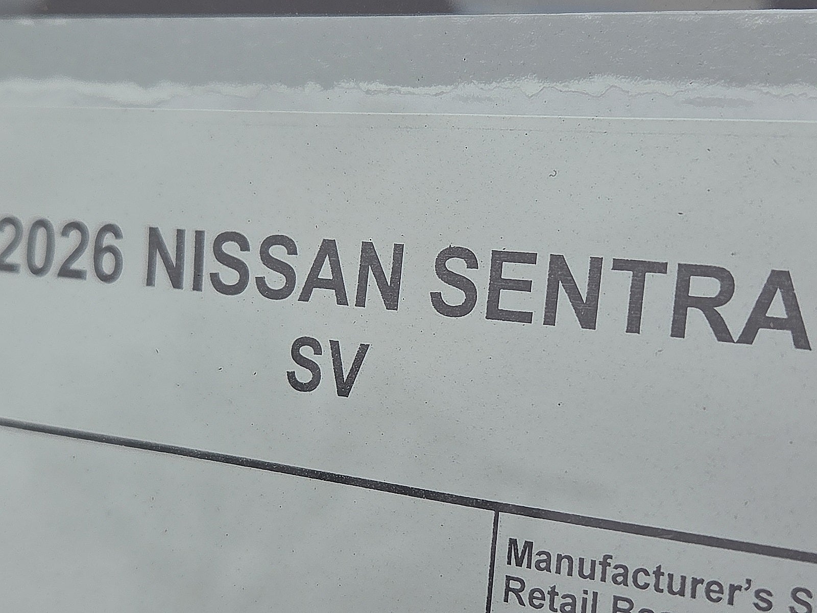 2026 Nissan Sentra SV