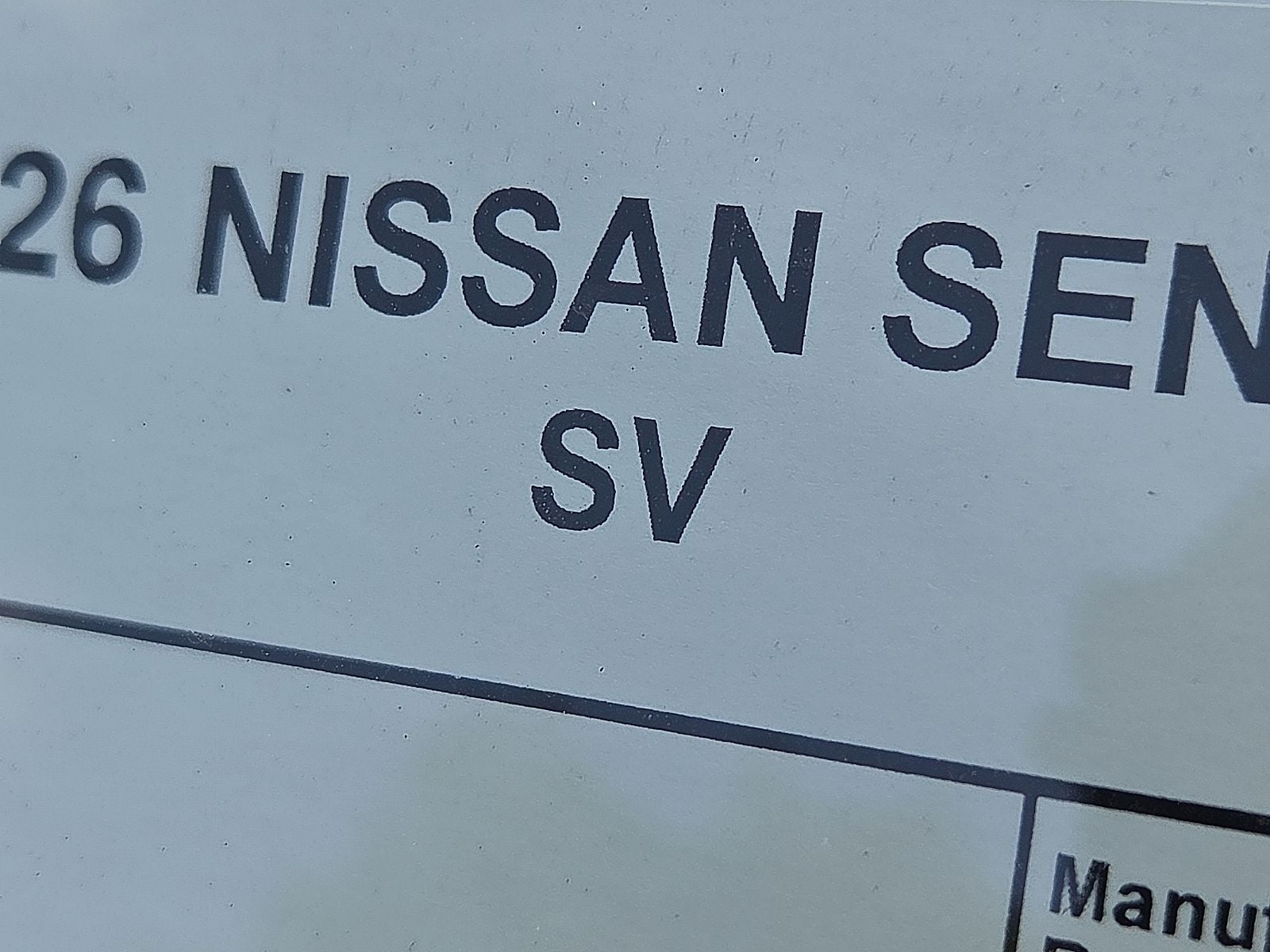2026 Nissan Sentra SV