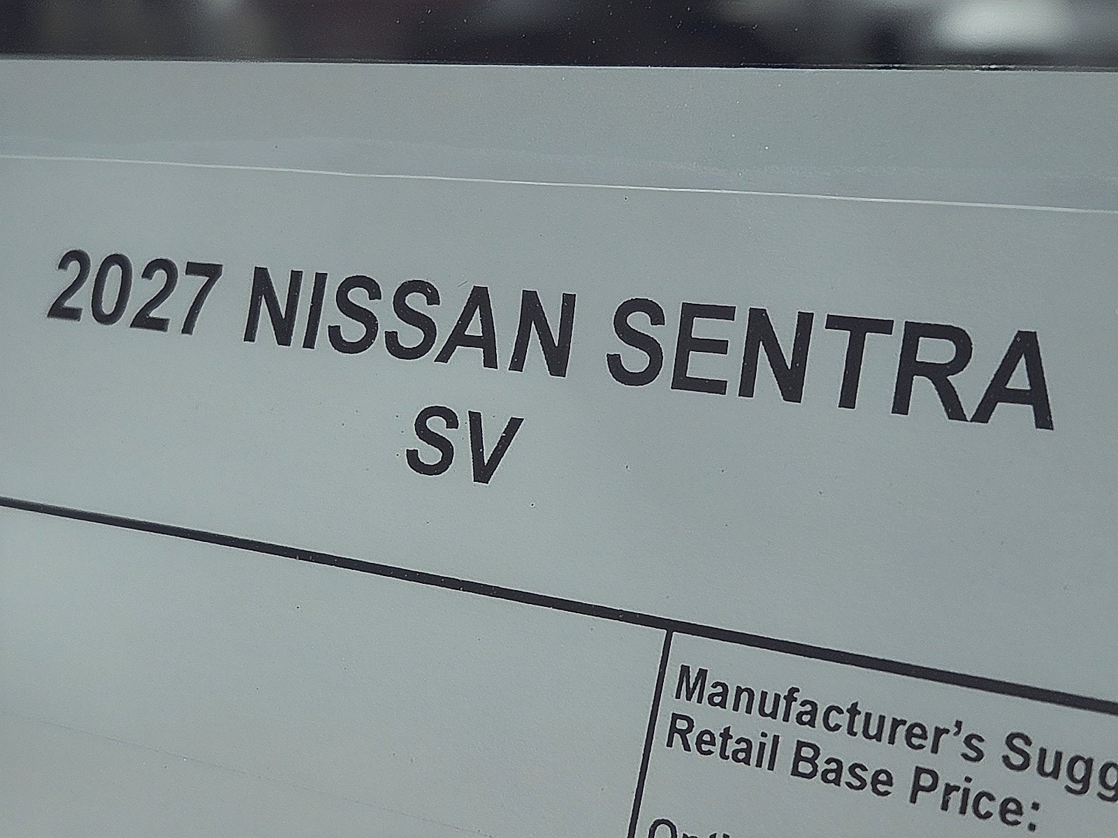 2027 Nissan Sentra SV