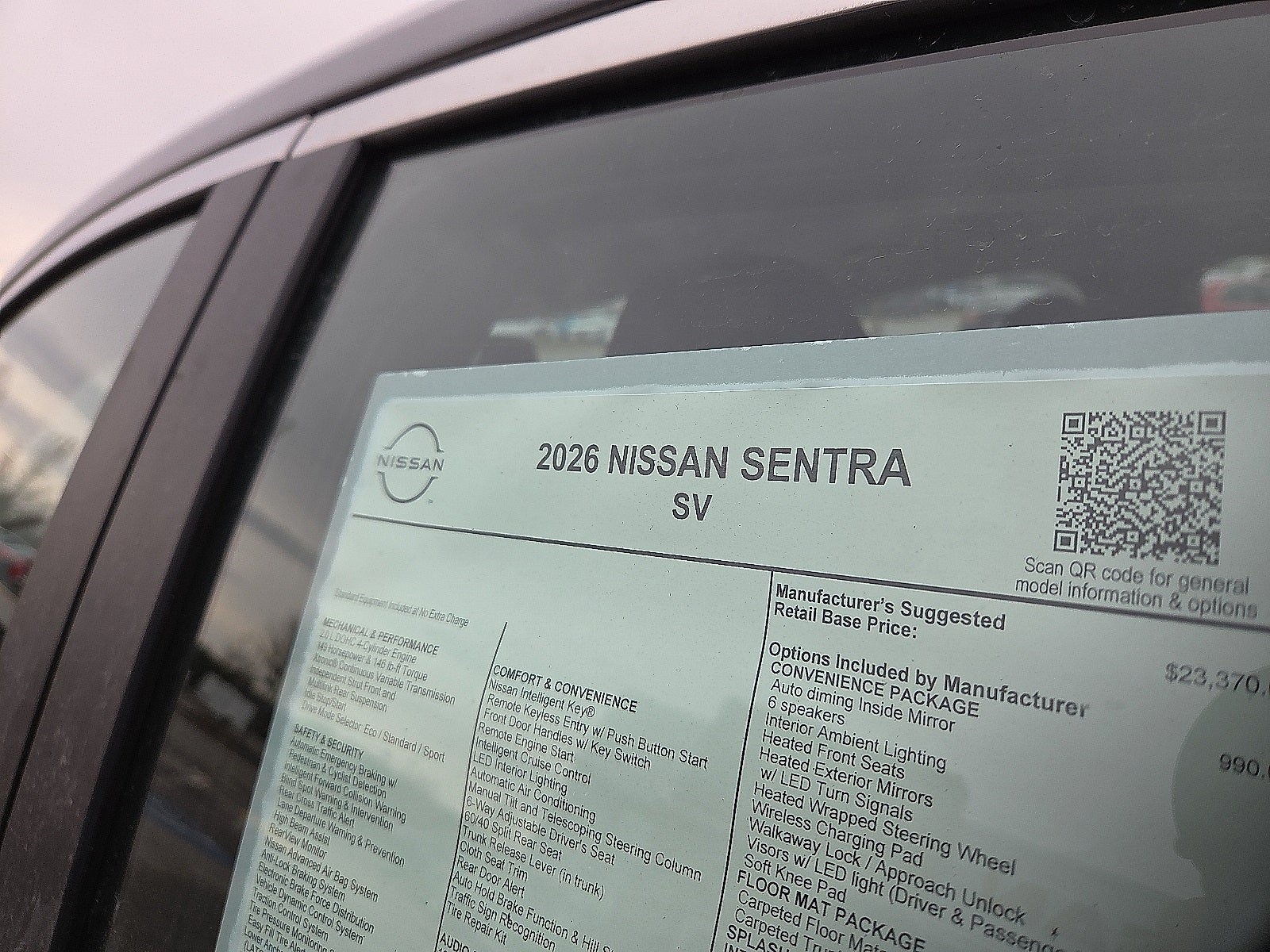 2026 Nissan Sentra SV
