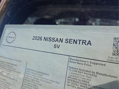 2026 Nissan Sentra SV