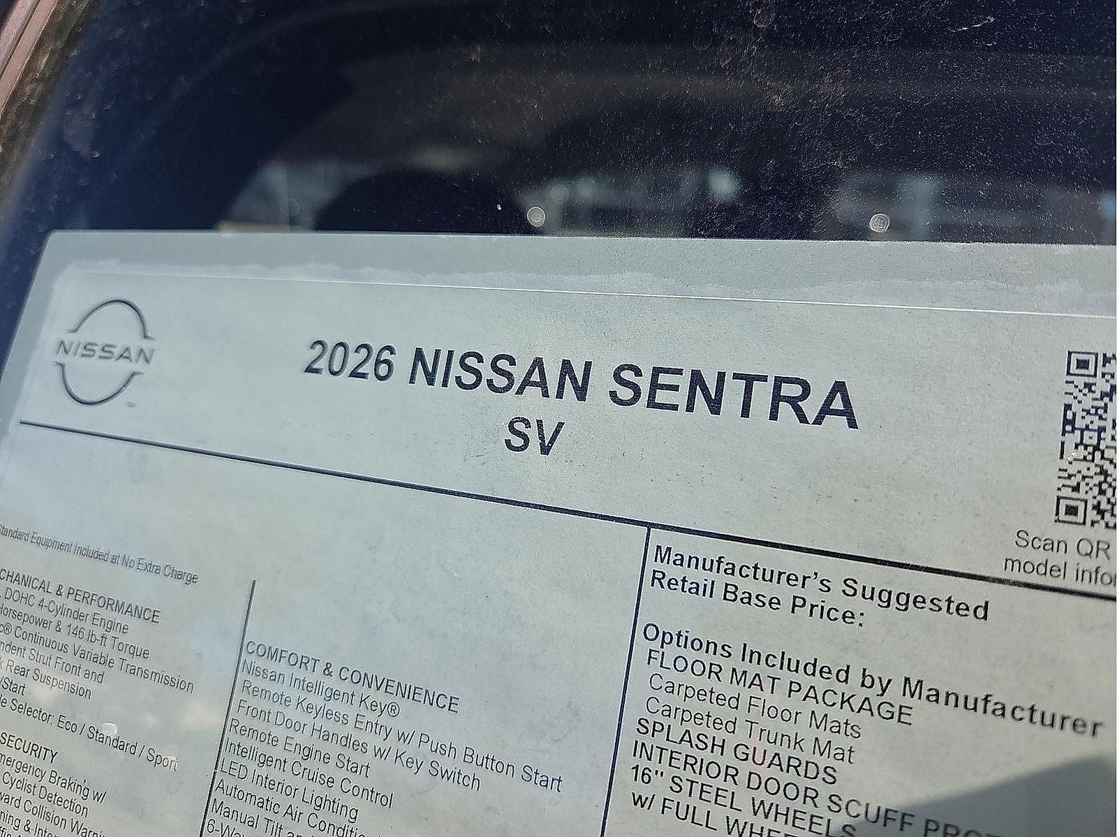 2026 Nissan Sentra SV