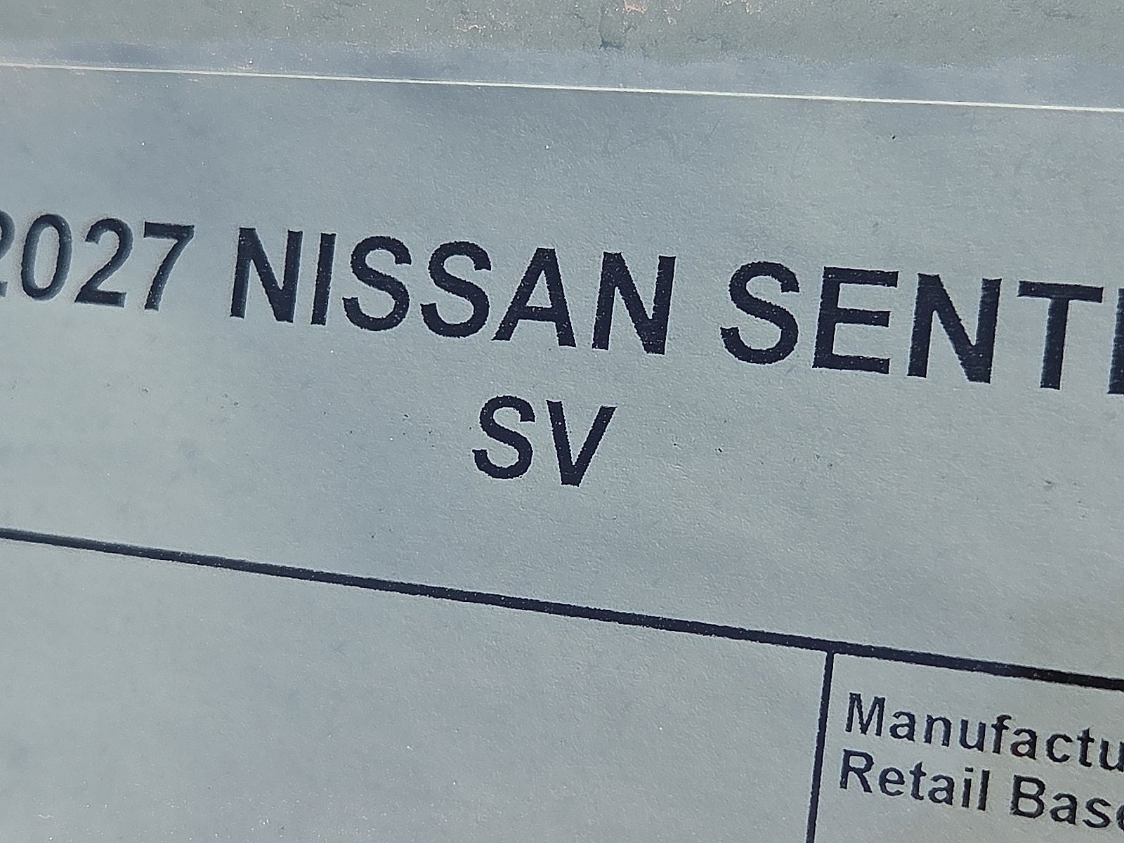 2027 Nissan Sentra SV