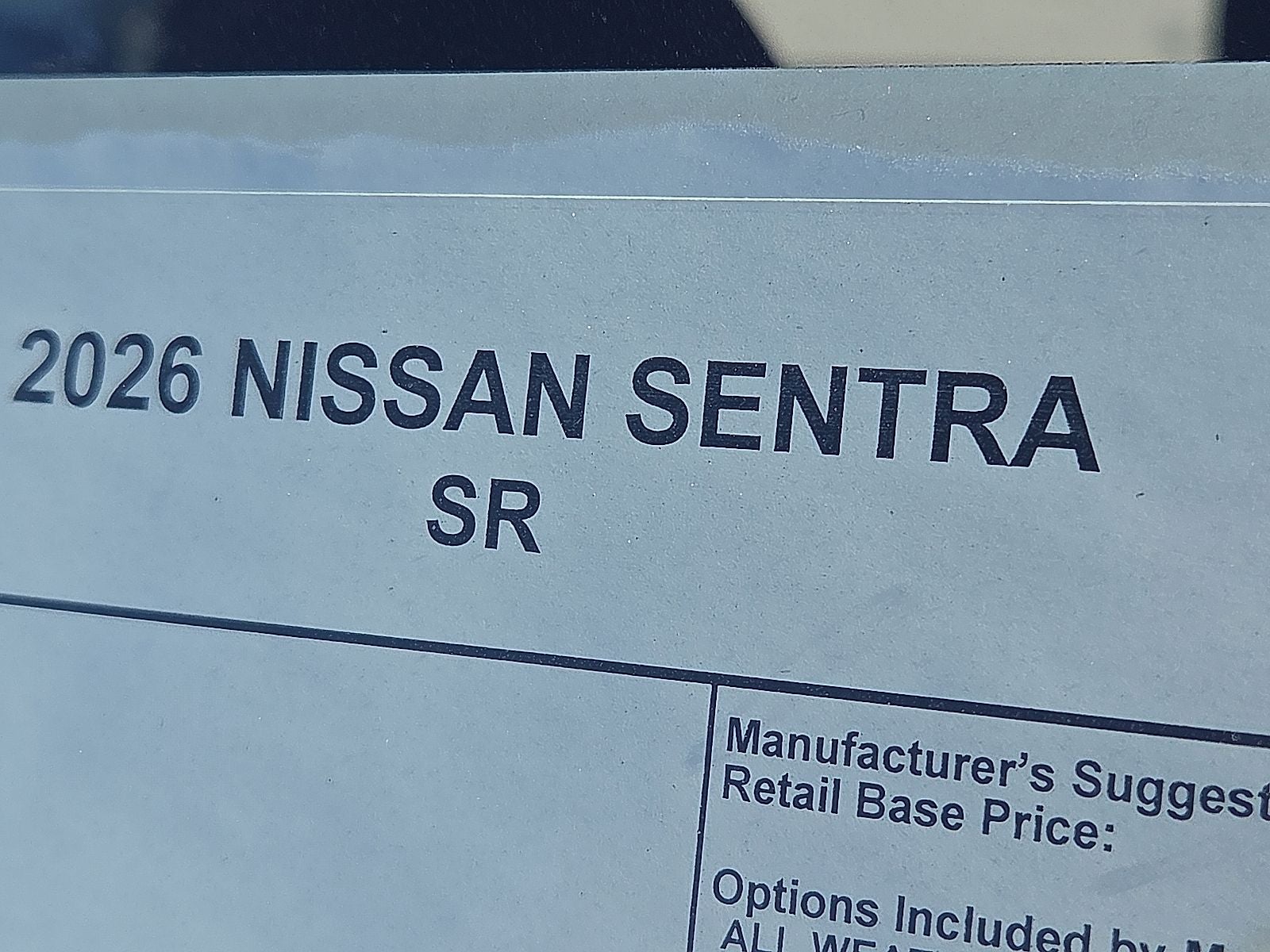 2026 Nissan Sentra SR