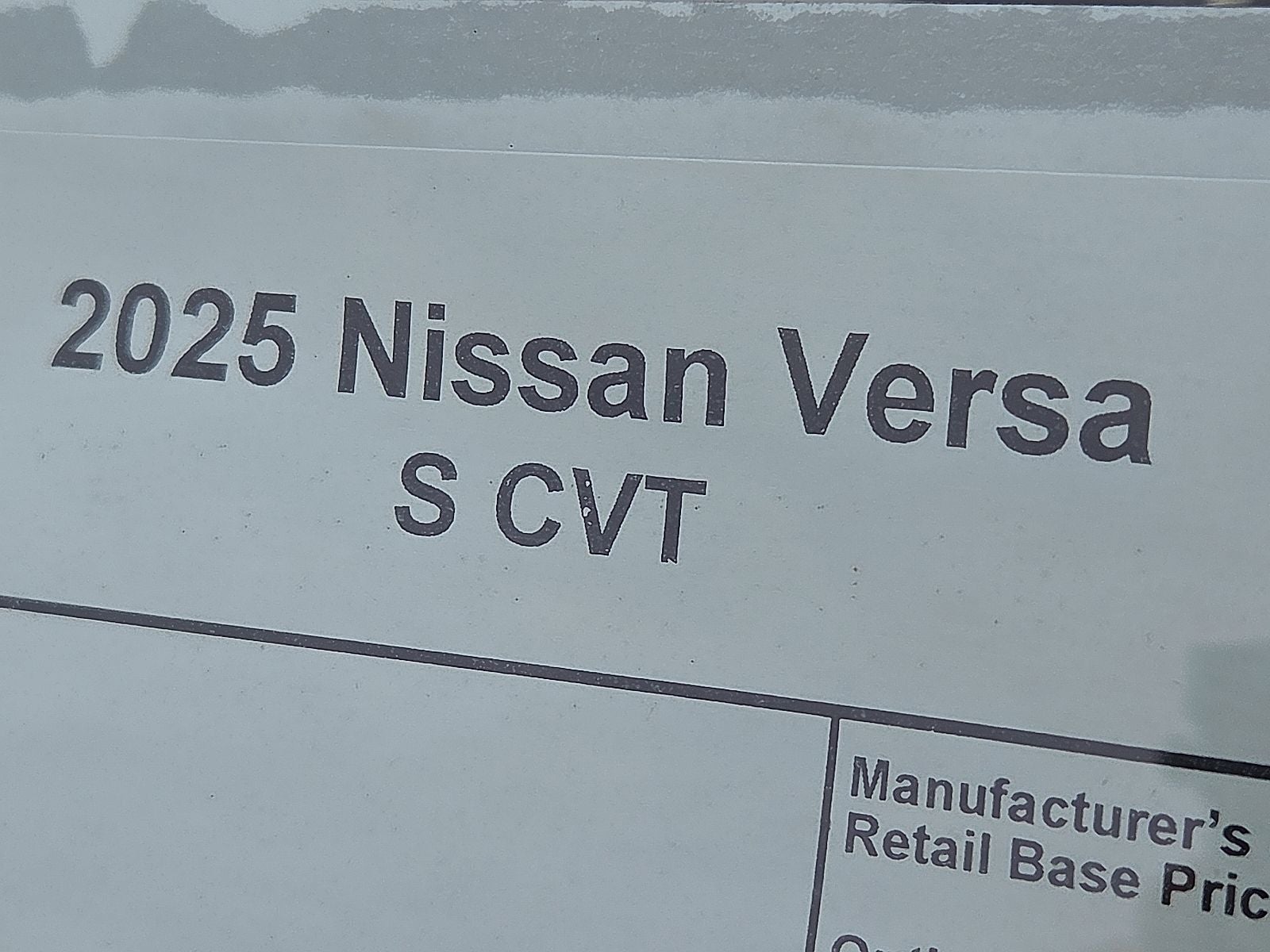 2025 Nissan Versa S