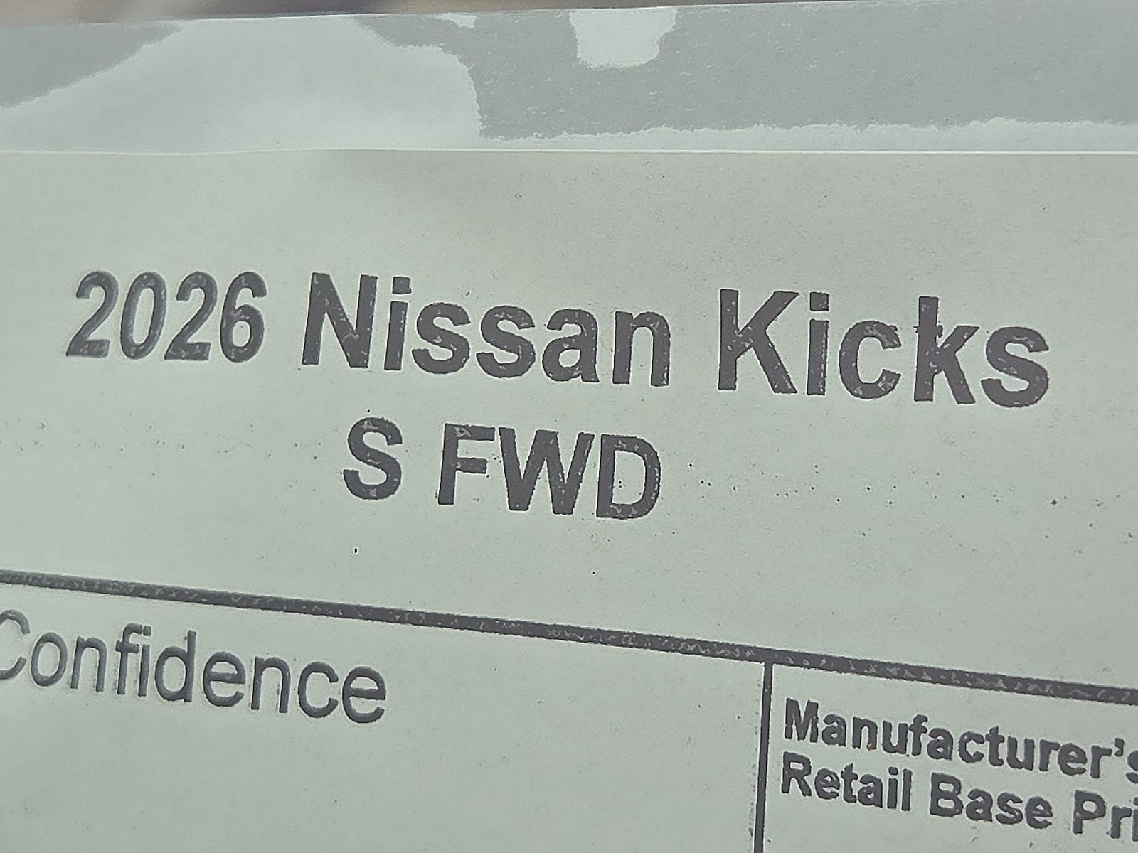 2026 Nissan Kicks S