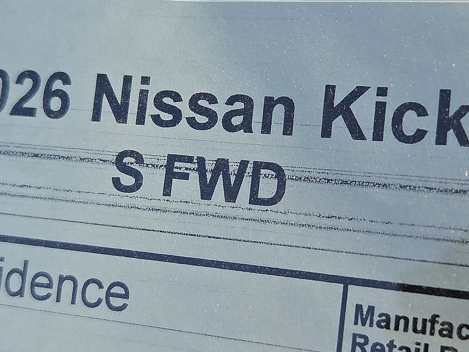 2026 Nissan Kicks S