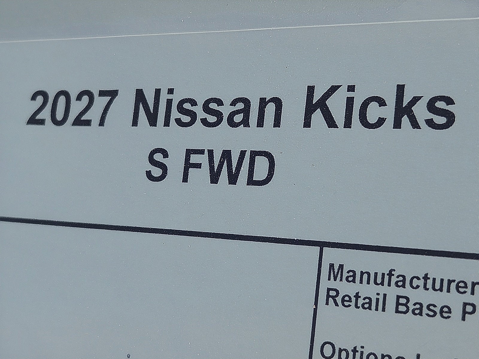 2027 Nissan Kicks S