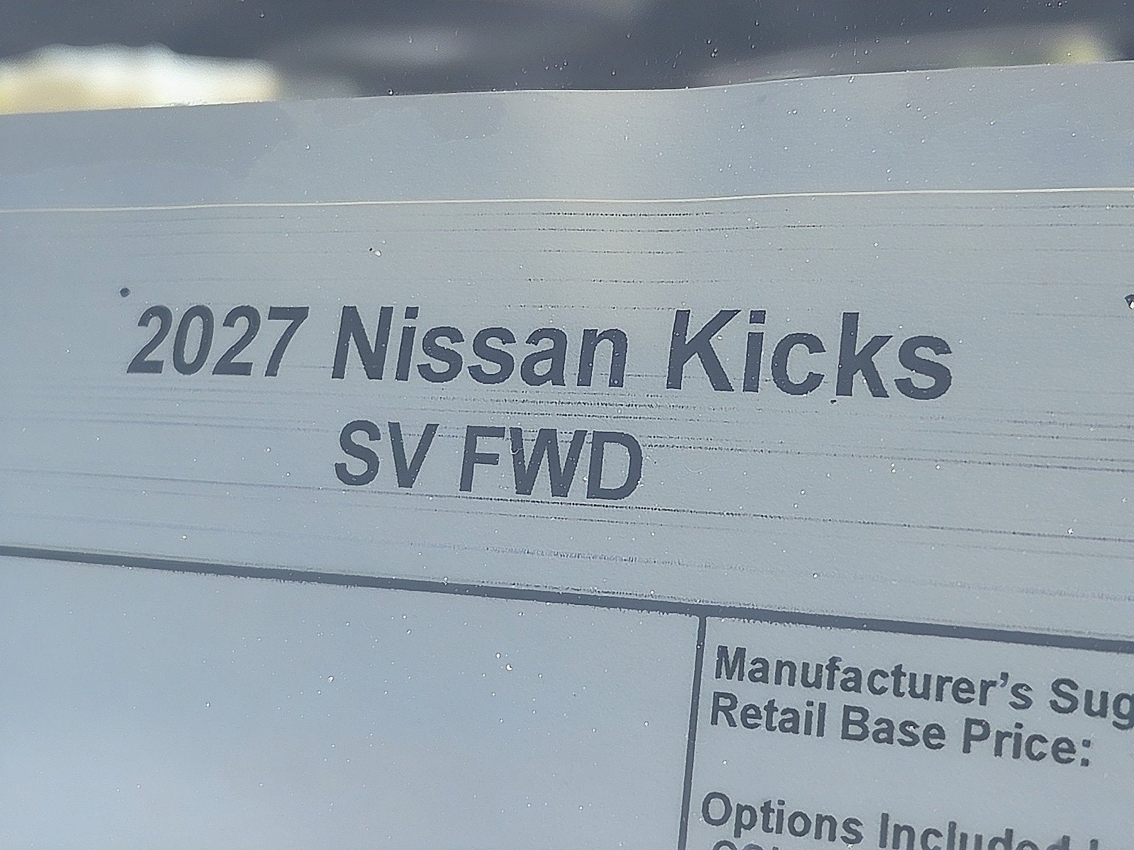 2027 Nissan Kicks SV