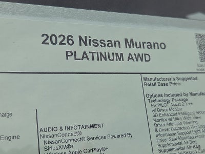 2026 Nissan Murano Platinum