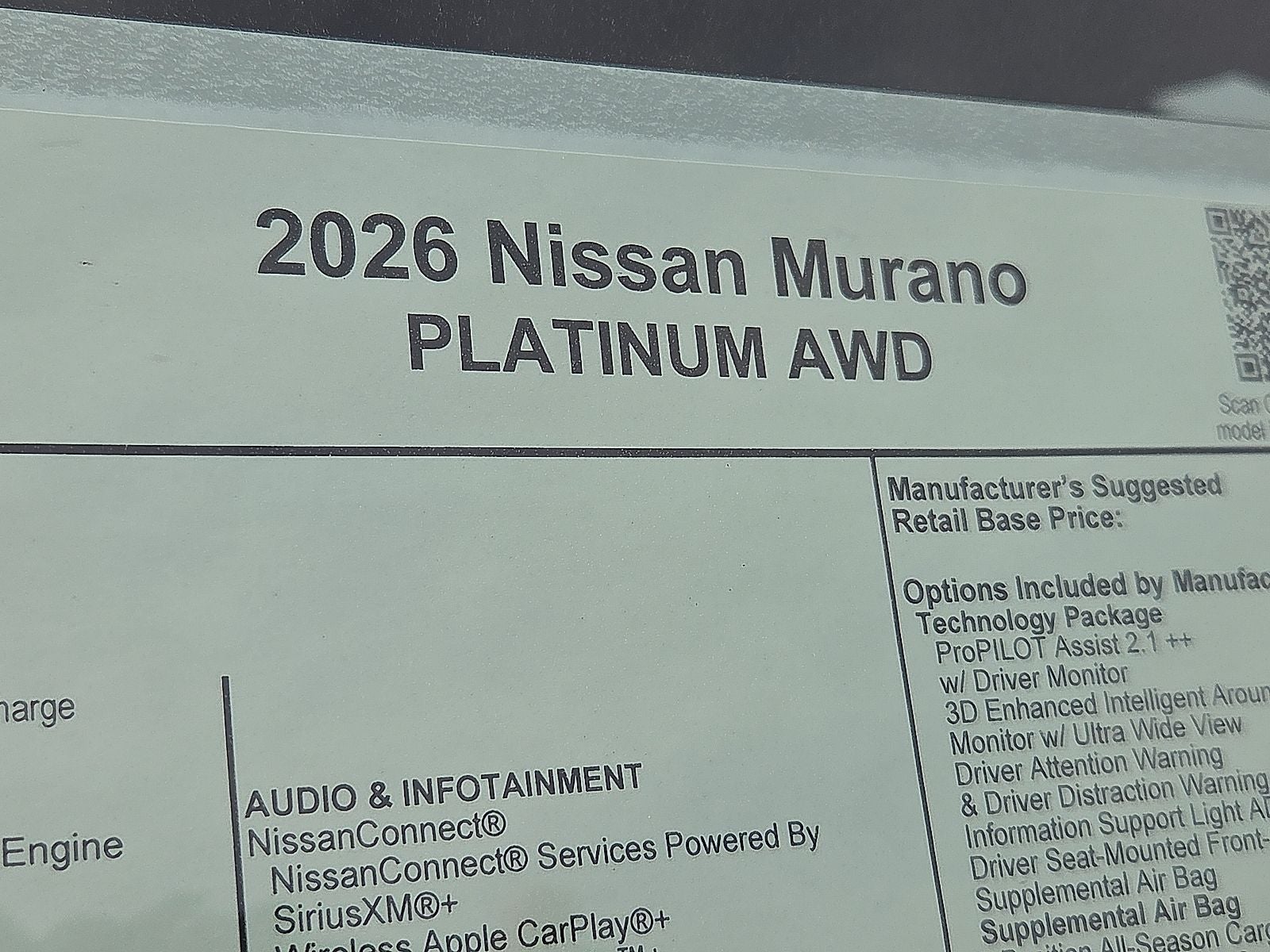 2026 Nissan Murano Platinum