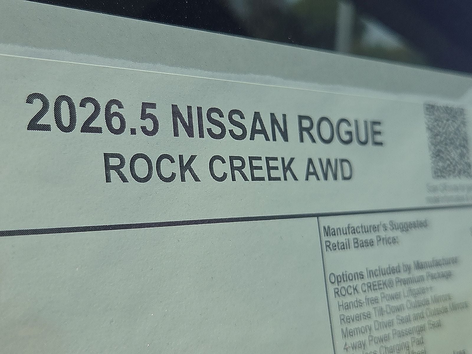 2026 Nissan Rogue Rock Creek®