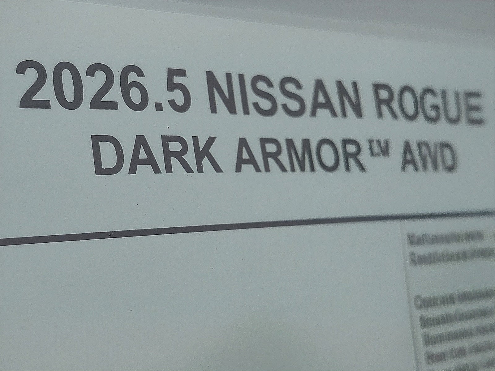 2026 Nissan Rogue Dark Armor™