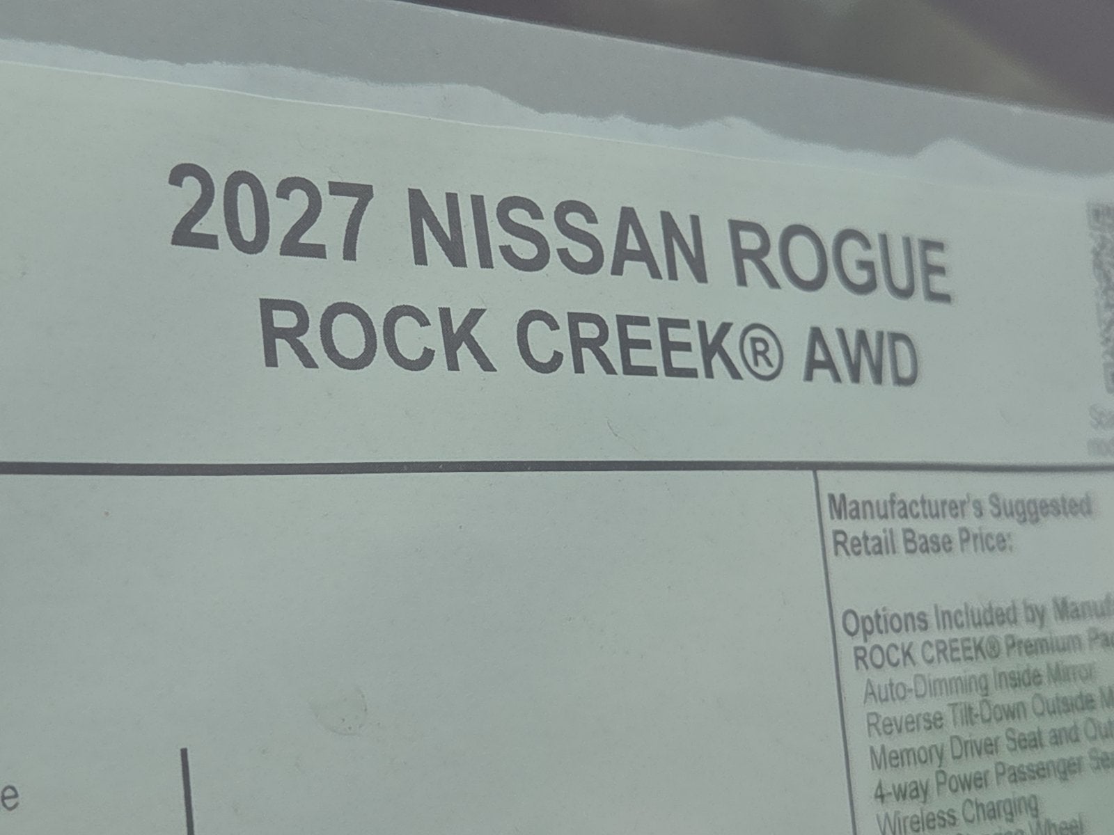 2027 Nissan Rogue SV