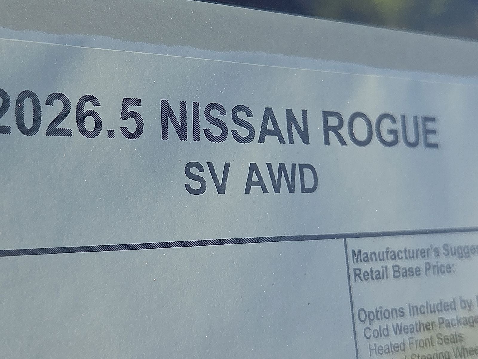 2026 Nissan Rogue SV