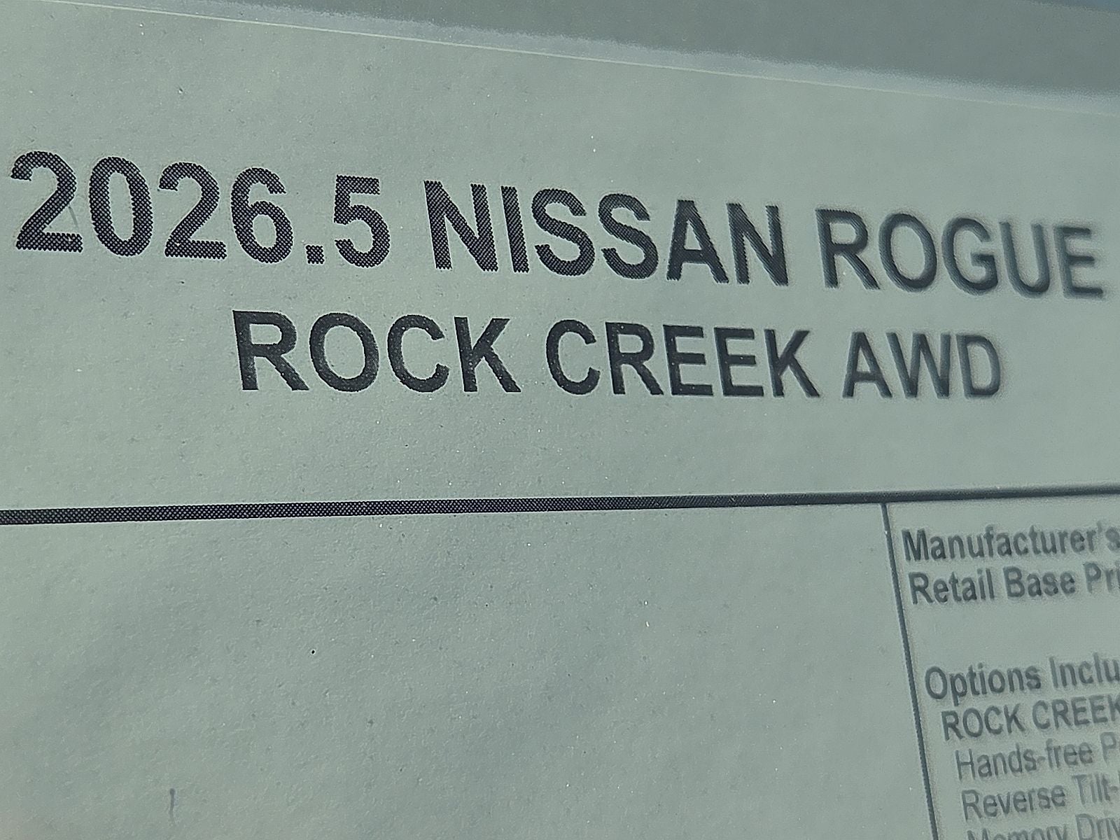 2026 Nissan Rogue Rock Creek®