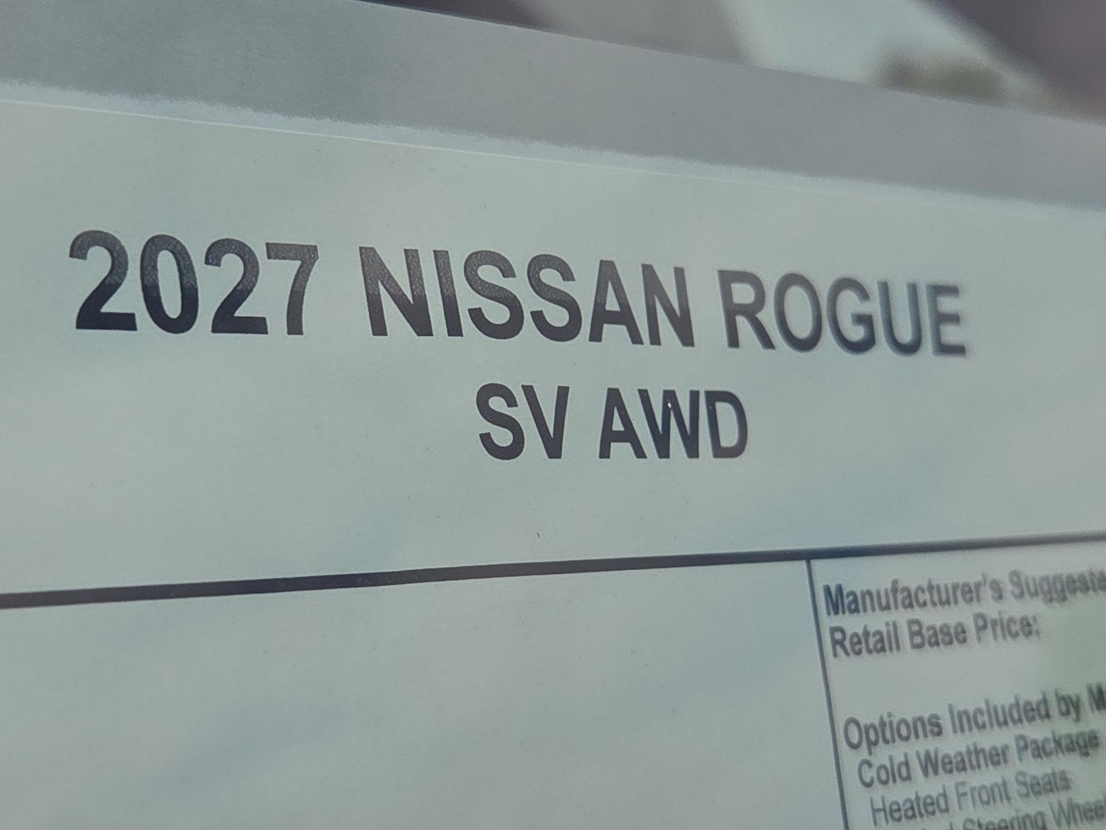 2027 Nissan Rogue SV