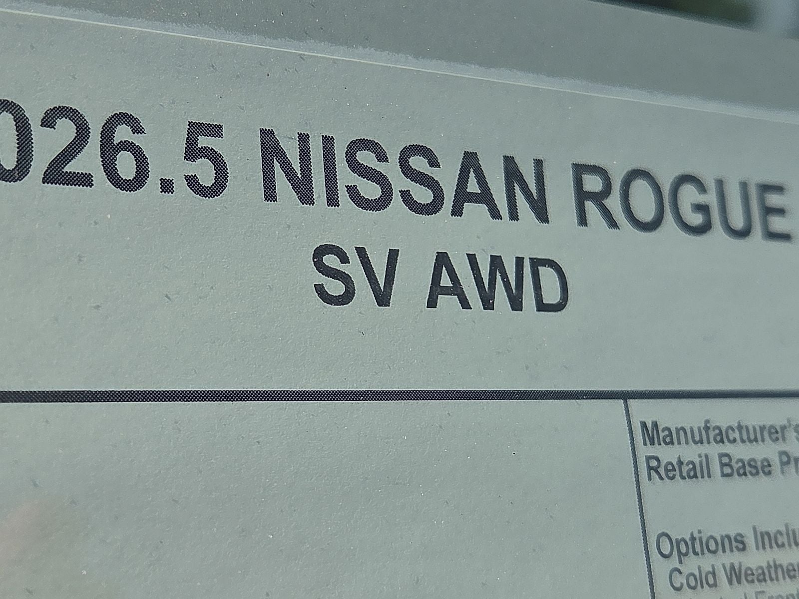 2026 Nissan Rogue SV