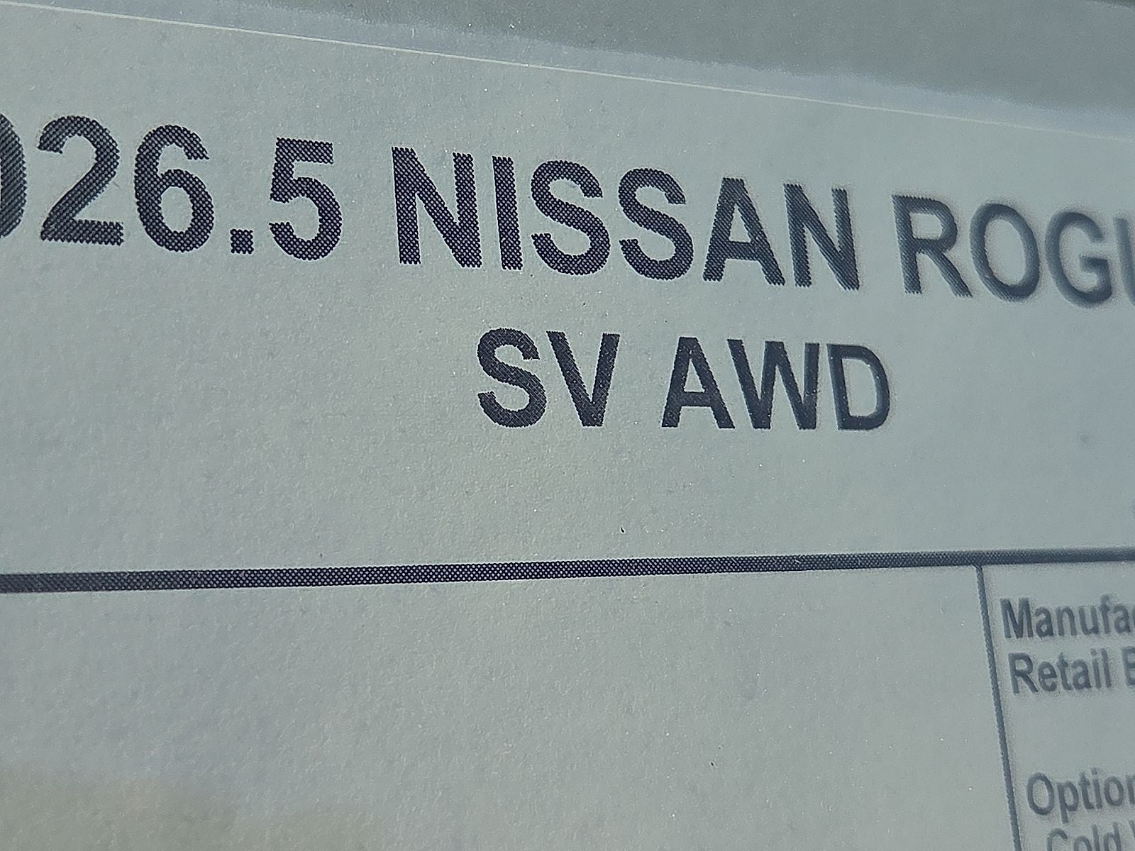 2026 Nissan Rogue SV
