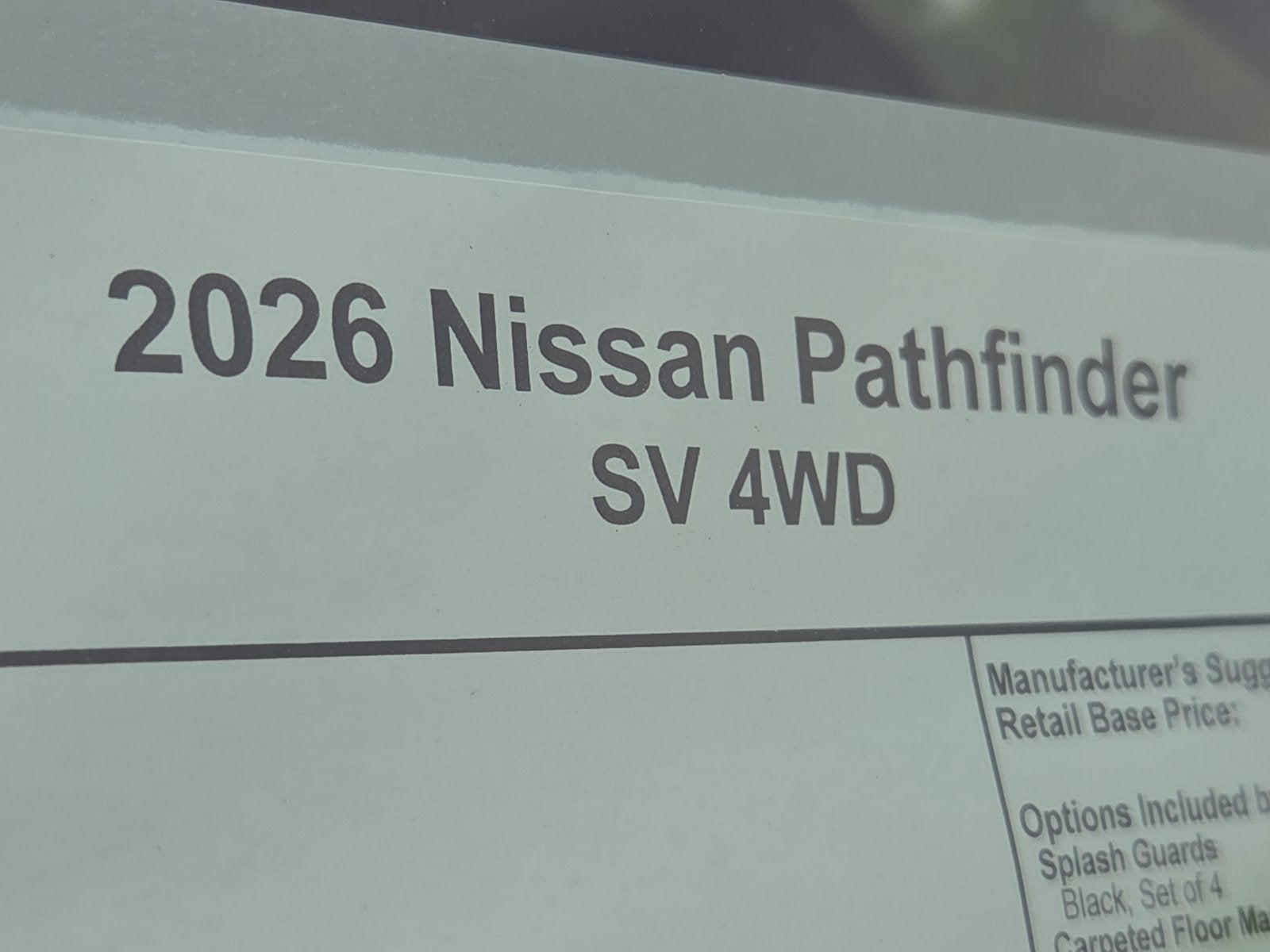 2026 Nissan Pathfinder SV