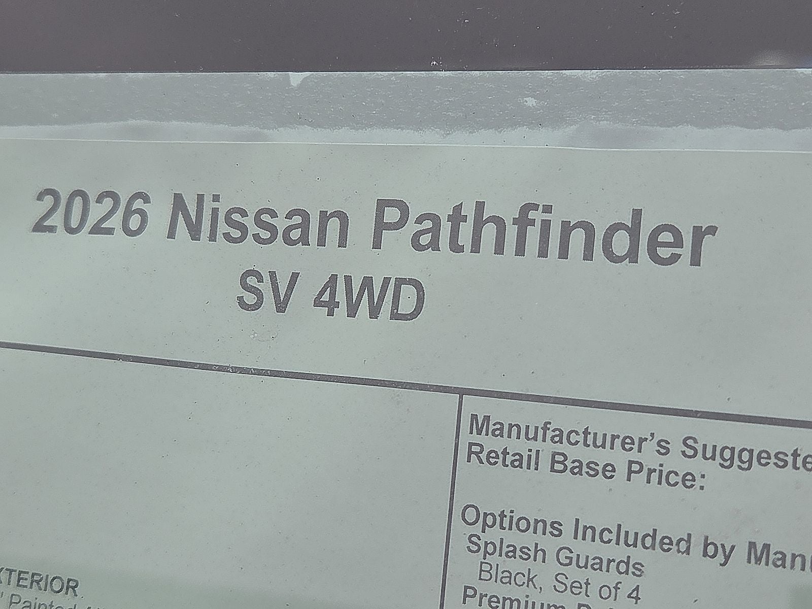 2026 Nissan Pathfinder SV