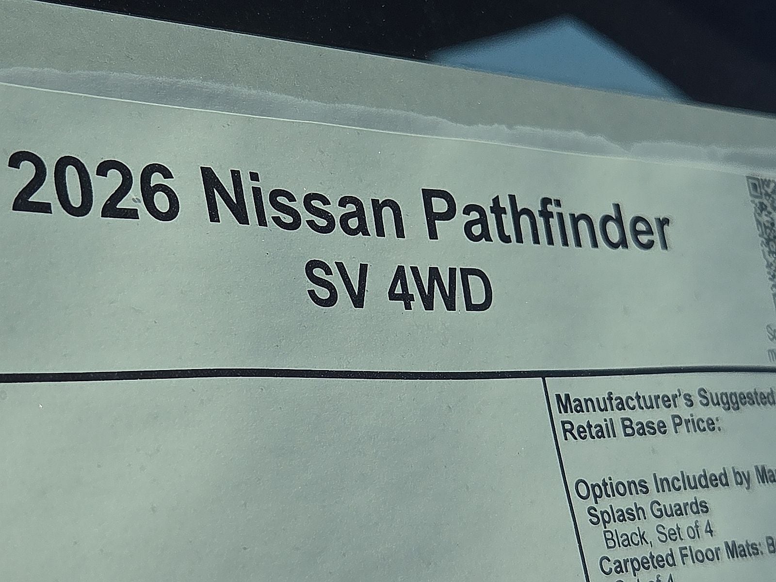 2026 Nissan Pathfinder SV