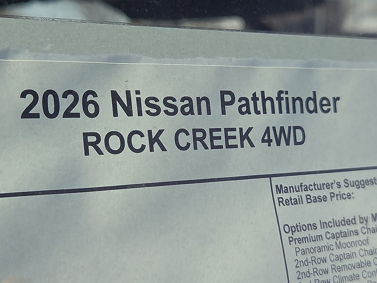 2026 Nissan Pathfinder Rock Creek®