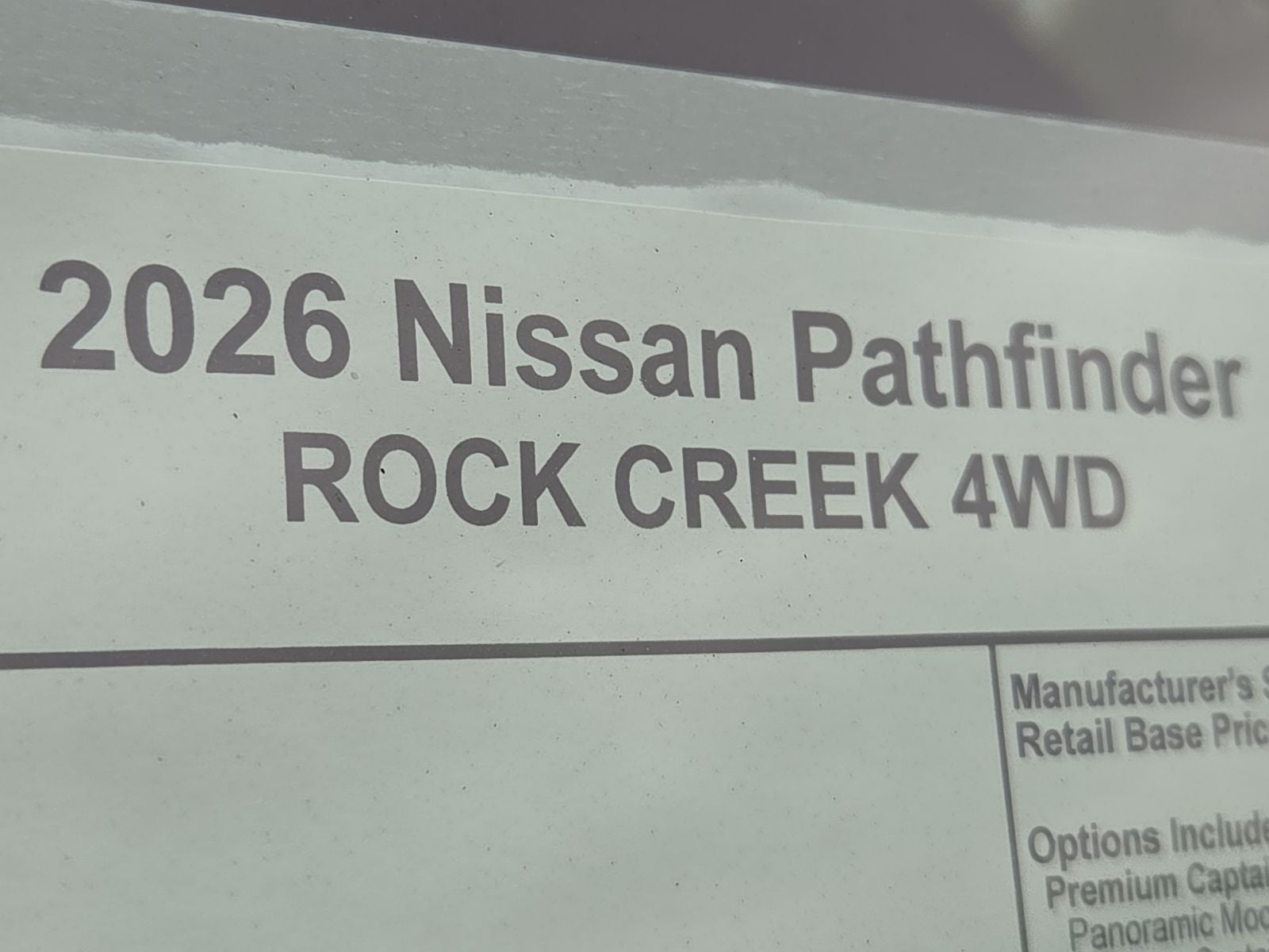 2026 Nissan Pathfinder Rock Creek®