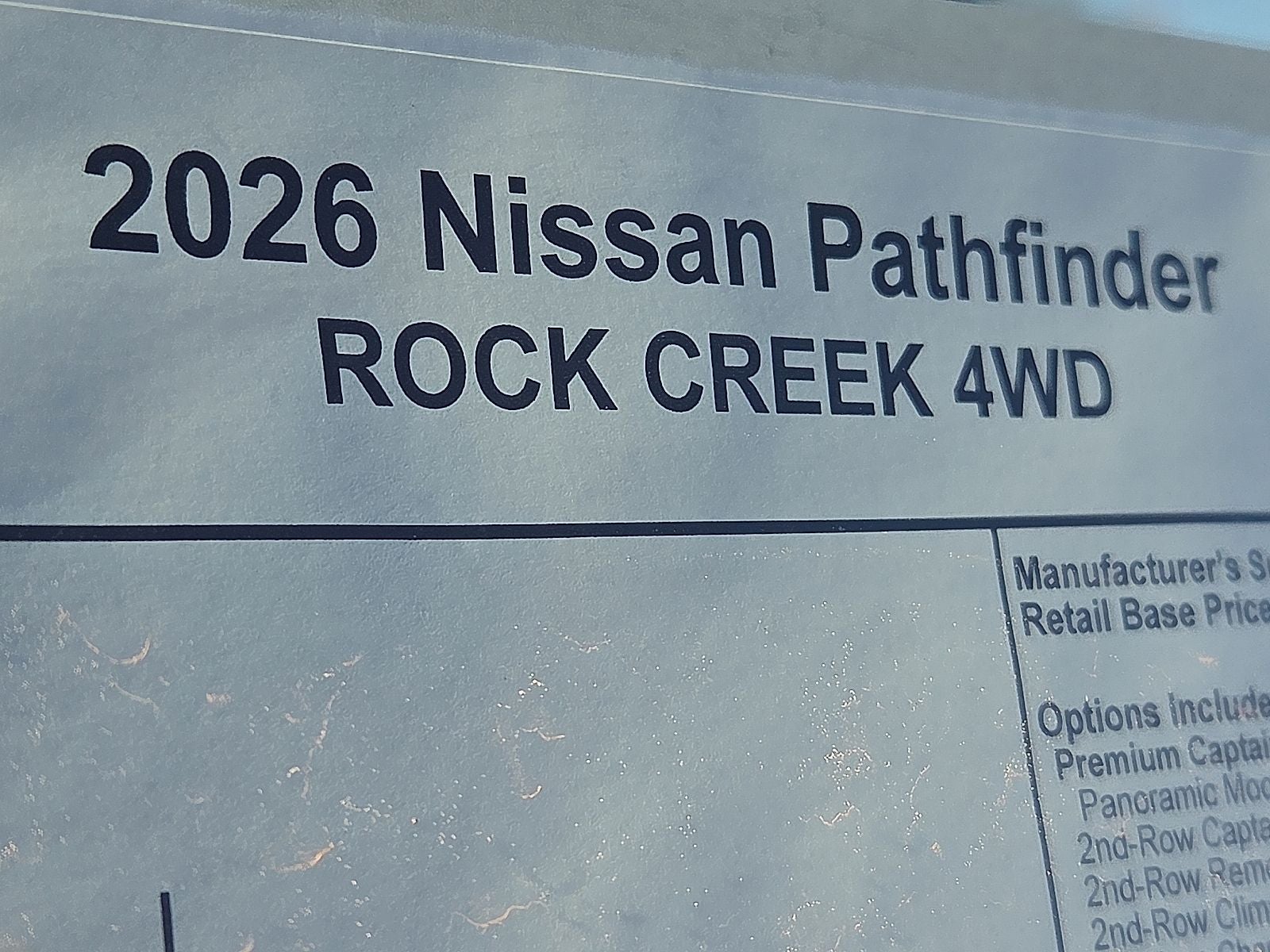 2026 Nissan Pathfinder Rock Creek®
