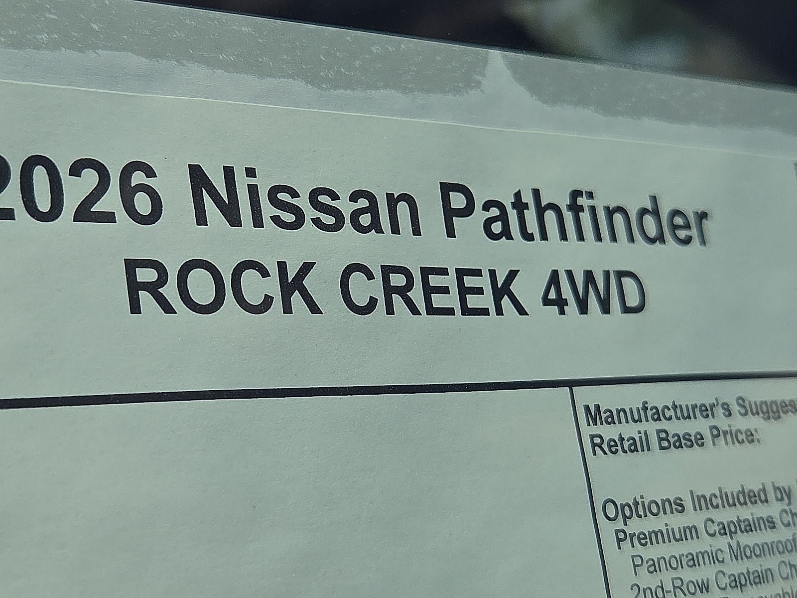 2026 Nissan Pathfinder Rock Creek®