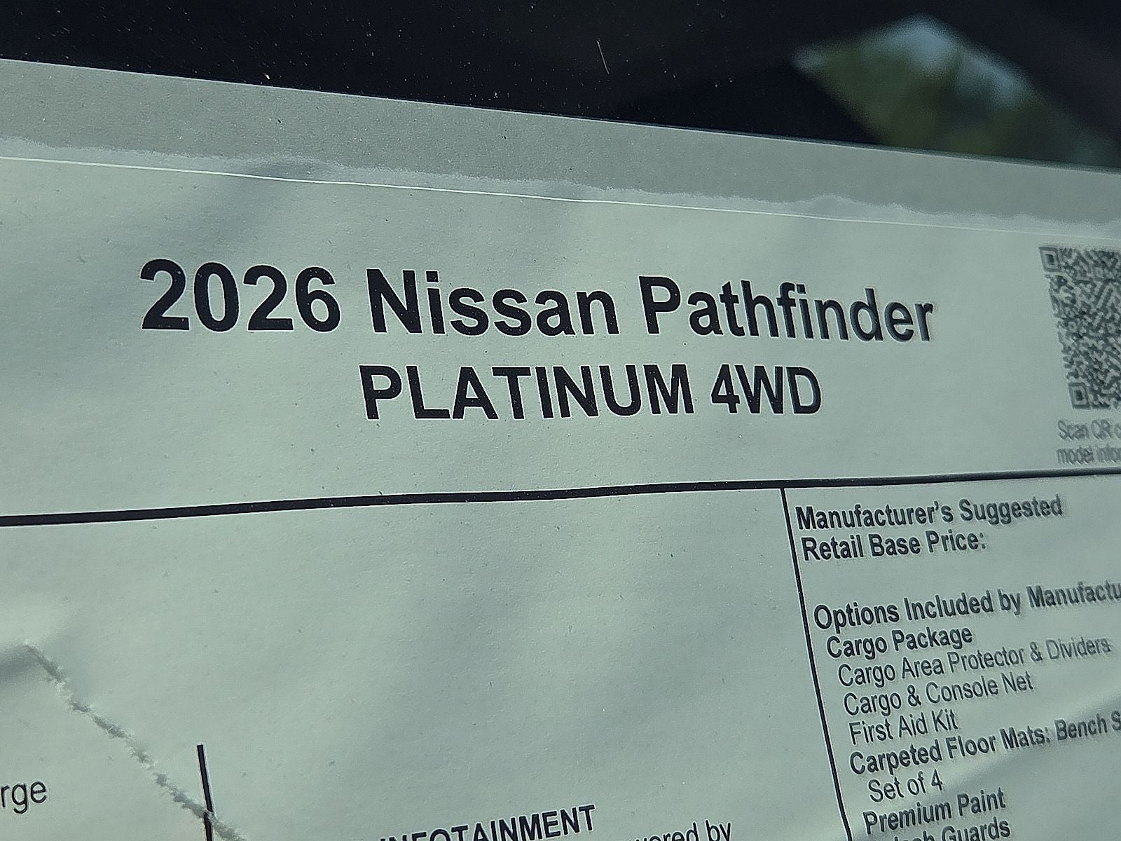 2026 Nissan Pathfinder Platinum