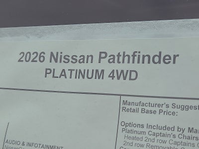 2026 Nissan Pathfinder Platinum