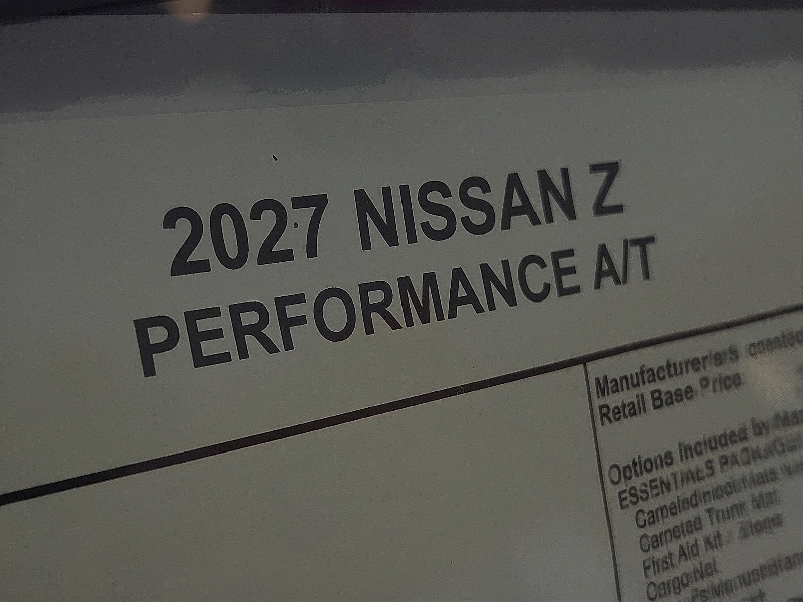 2027 Nissan Z Performance
