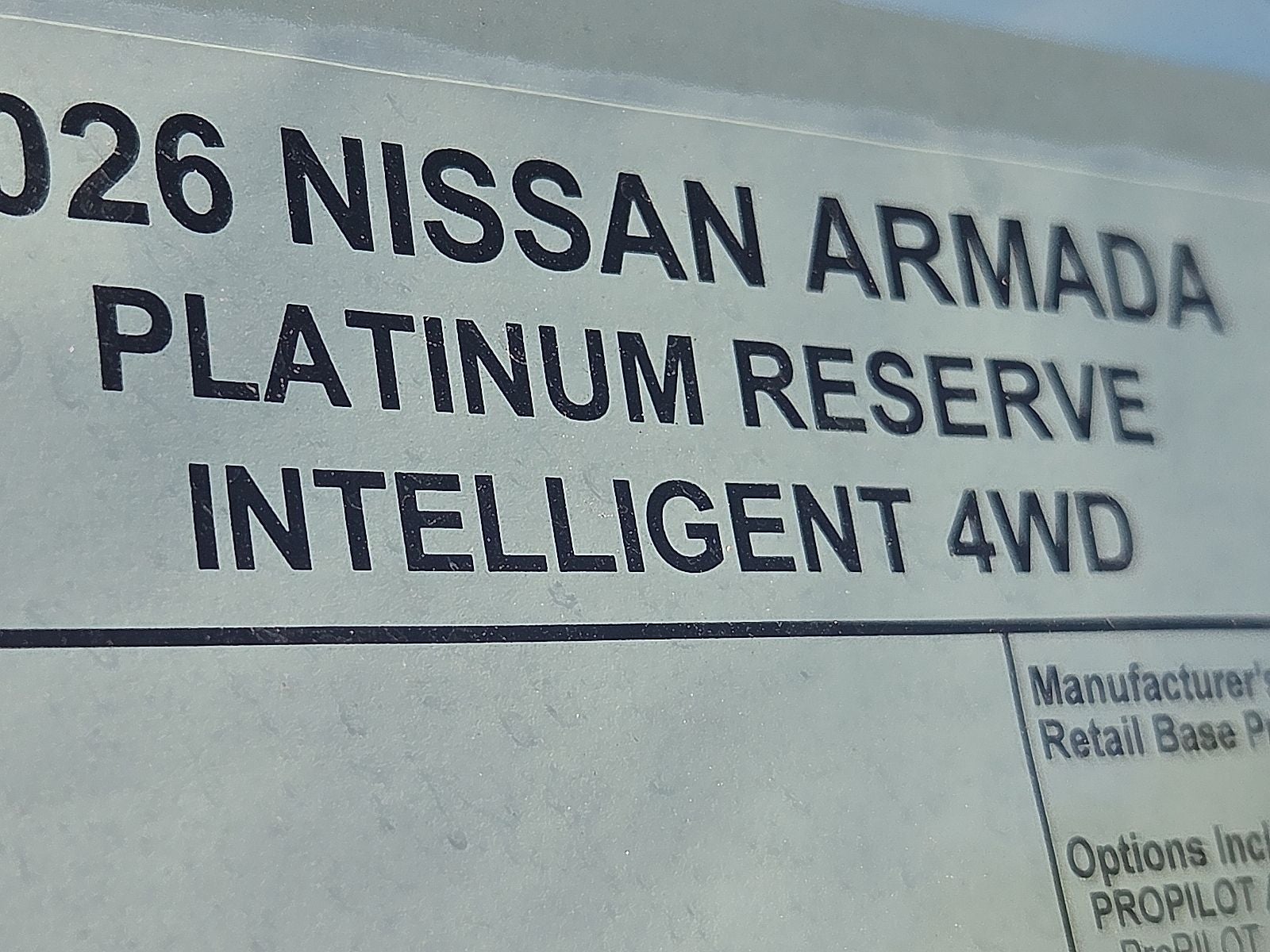 2026 Nissan Armada Platinum Reserve