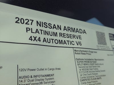 2027 Nissan Armada Platinum Reserve