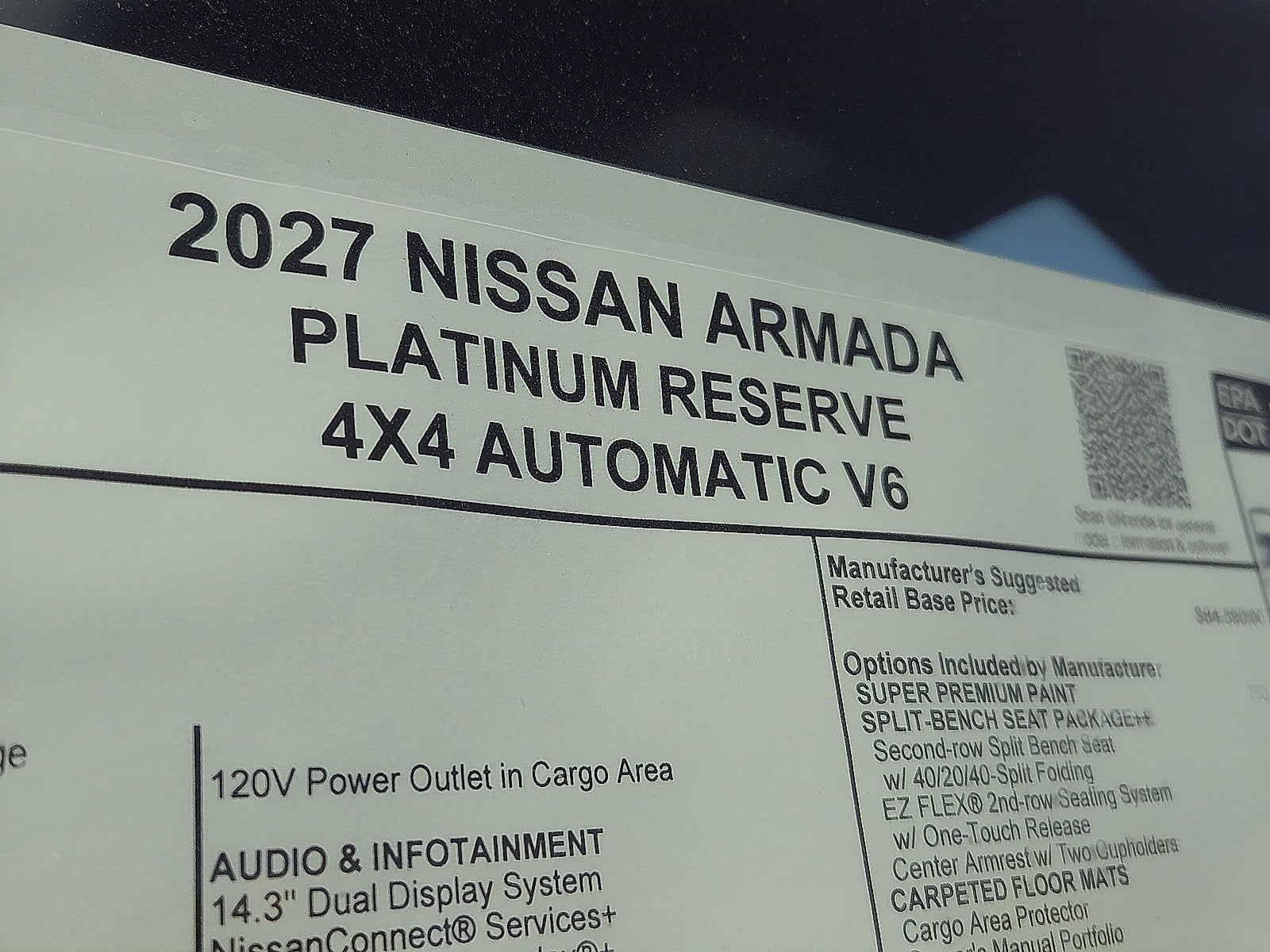 2027 Nissan Armada Platinum Reserve