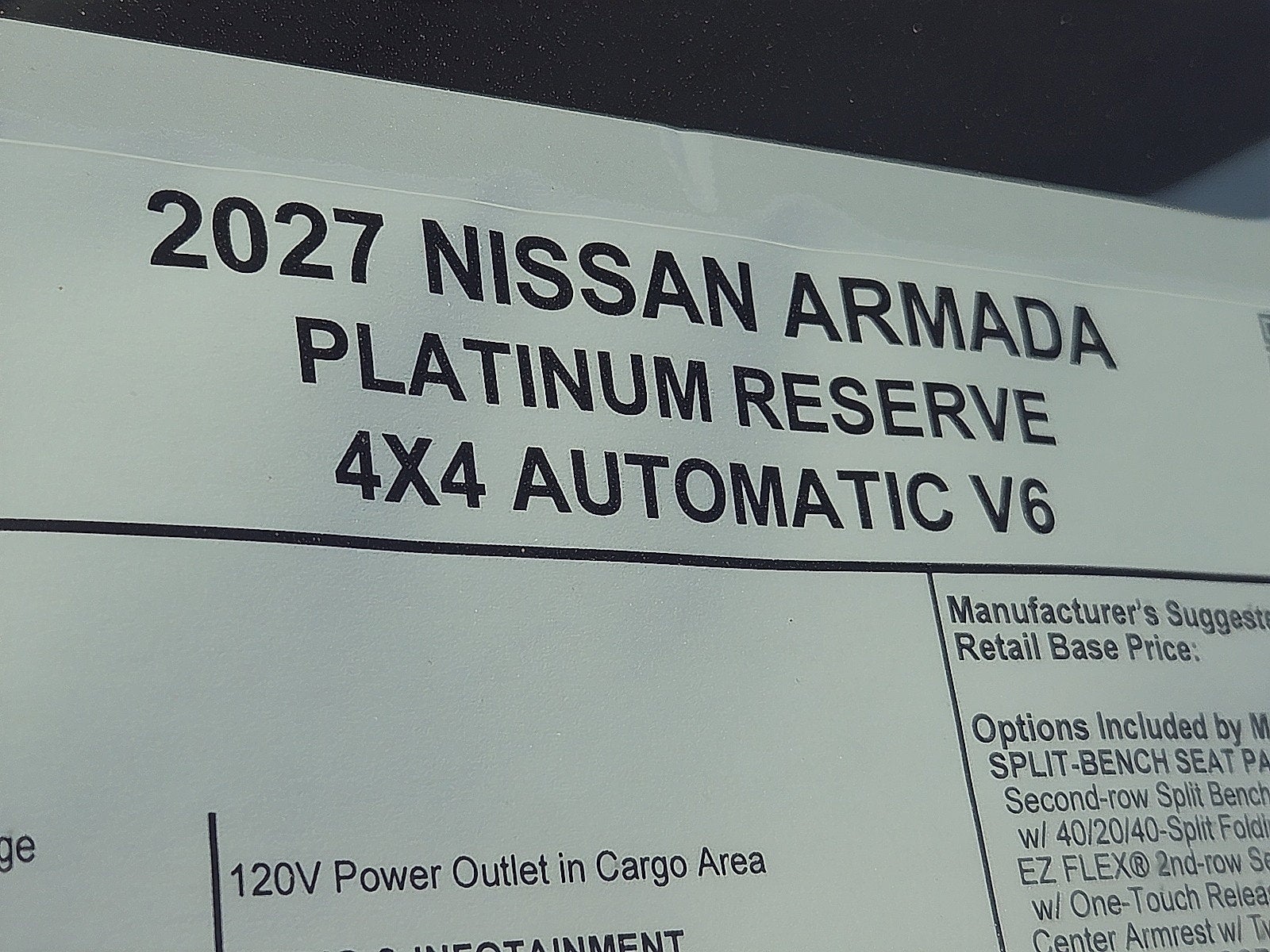 2027 Nissan Armada Platinum Reserve