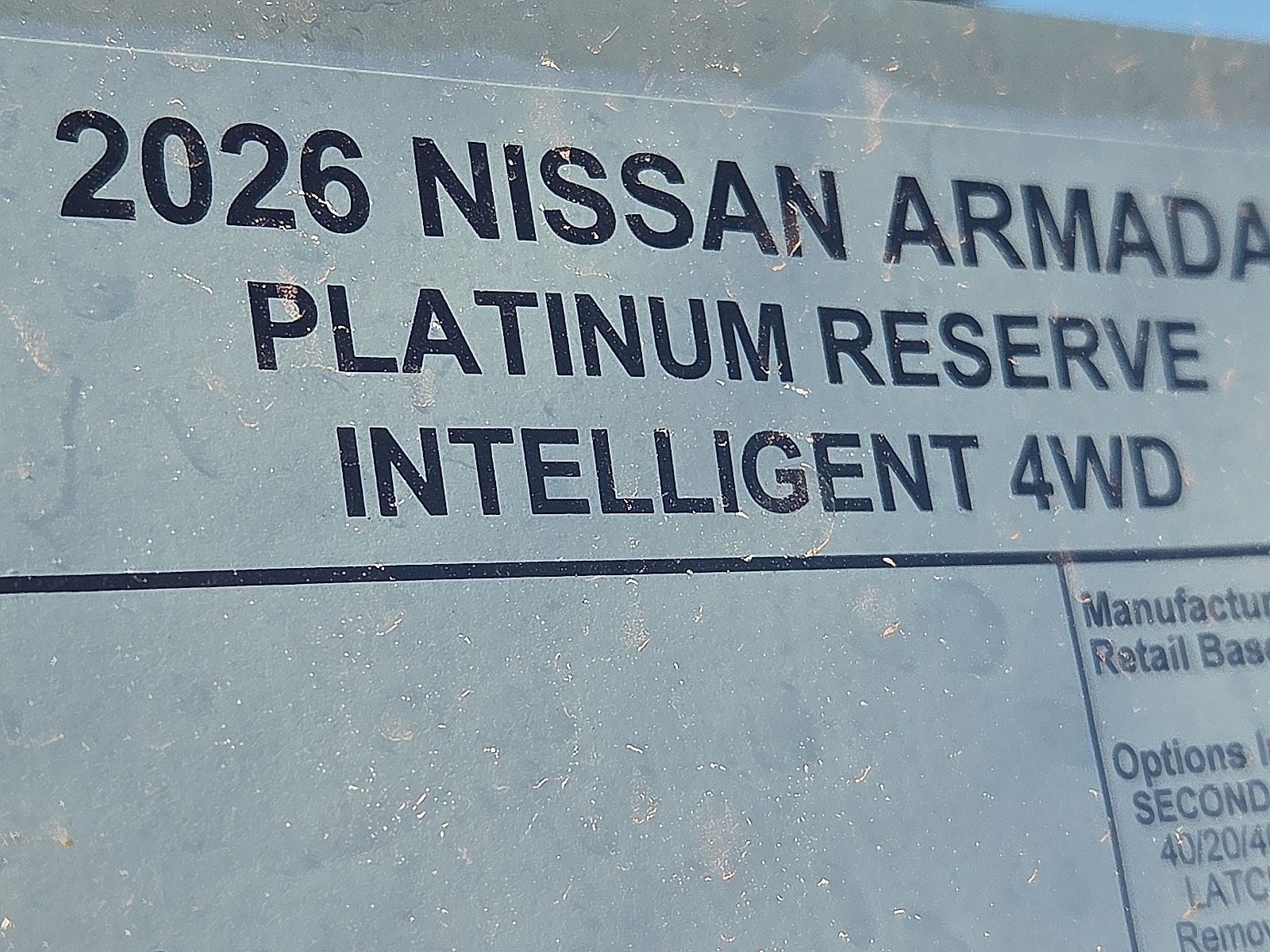 2026 Nissan Armada Platinum Reserve