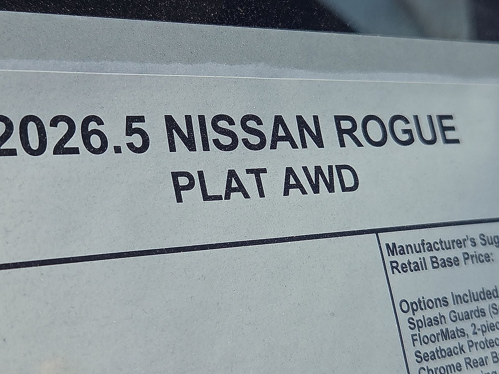 2026 Nissan Rogue Platinum