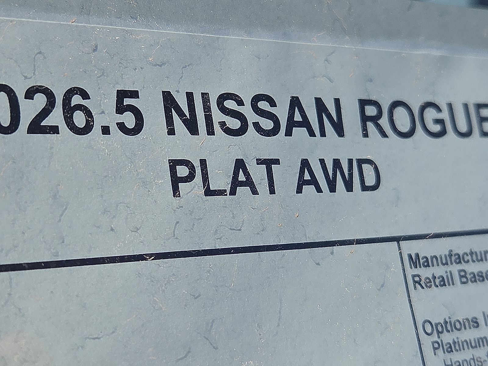 2026 Nissan Rogue Platinum