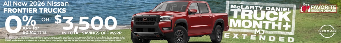 0% APR Financing for 60 Months on New Nissan Frontier